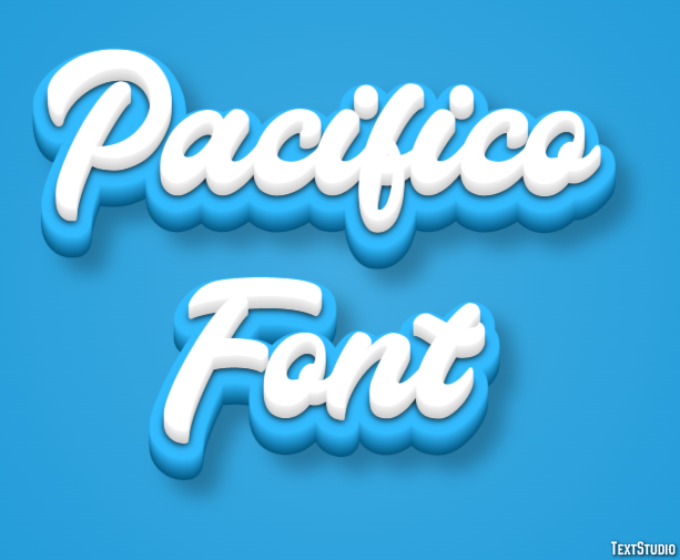 Pacifico Font Effetto testo