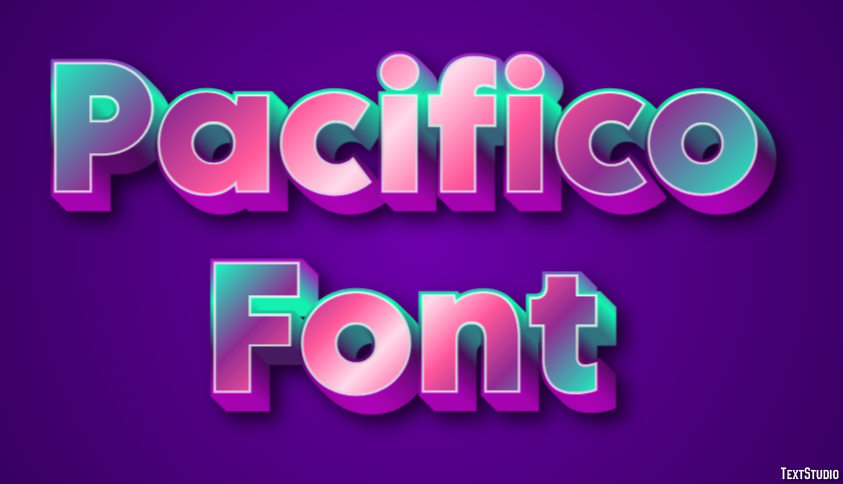 Pacifico Font Effetto testo