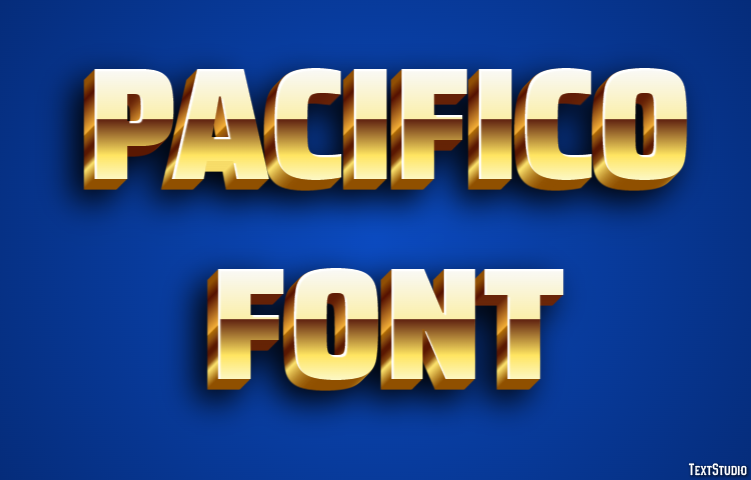 Pacifico Font Effetto testo