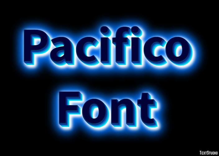 Pacifico Font Effetto testo