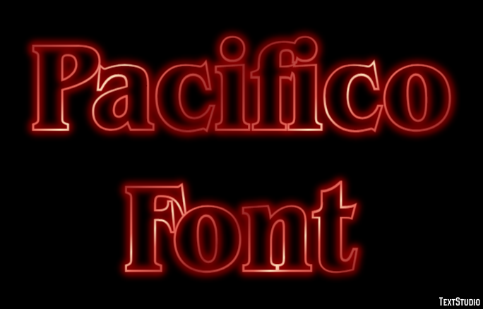 Pacifico Font Effetto testo