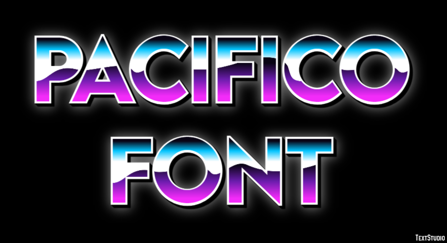 Pacifico Font Effetto testo
