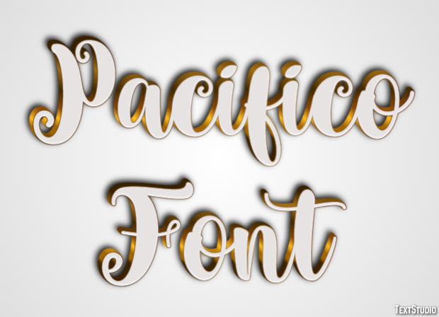 Pacifico Font Effetto testo