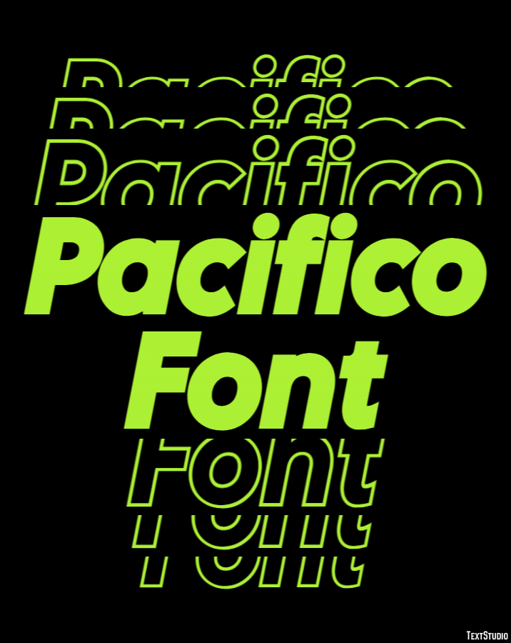 Pacifico Font Effetto testo