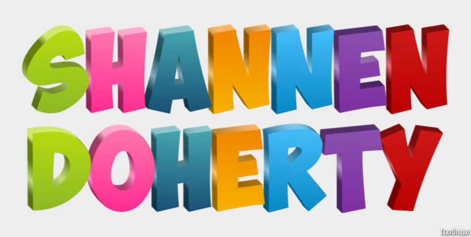 Shannen Doherty Текстовый эффект