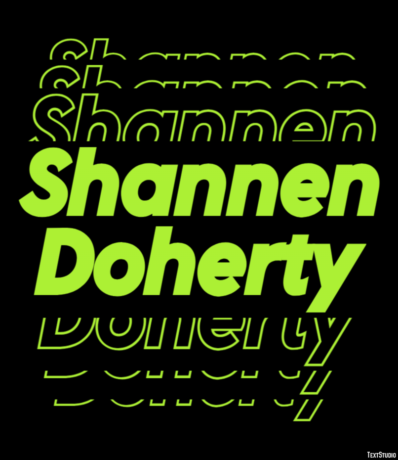 Shannen Doherty Efeito de texto