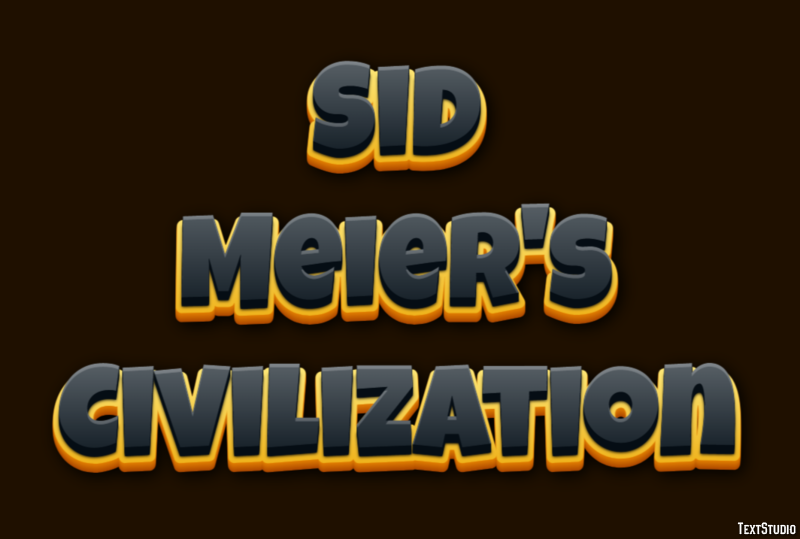 Sid Meier's Civilization Effet de Texte
