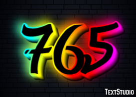 765 Text effect