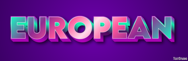 European Text Effect