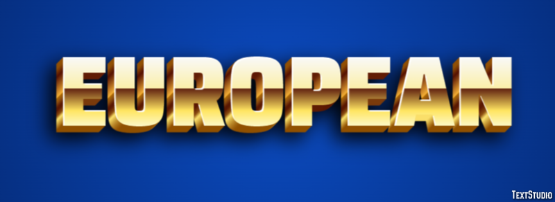 European Text Effect