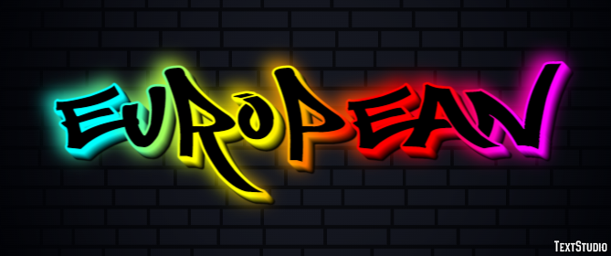 European Text Effect