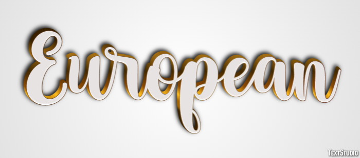 European Text Effect