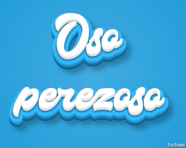 Oso perezoso Tekst Effect