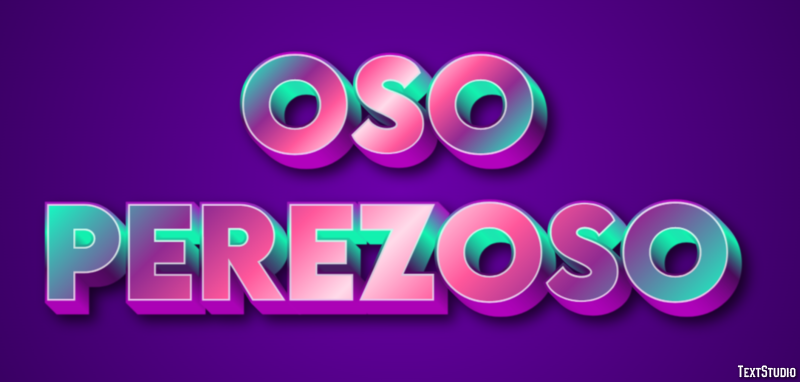 Oso perezoso Efecto de Texto