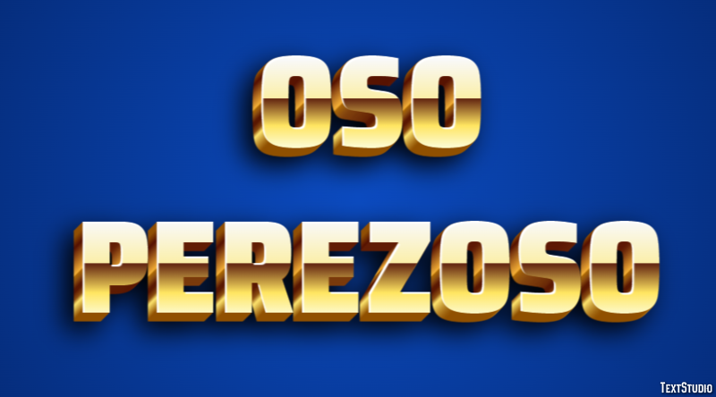 Oso perezoso Effet de Texte
