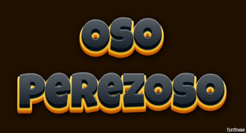 Oso perezoso Efecto de Texto