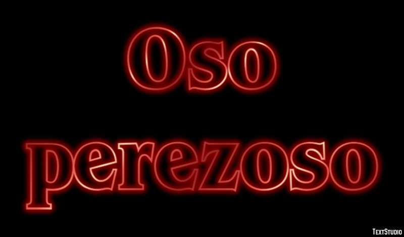 Oso perezoso Tekst Effect