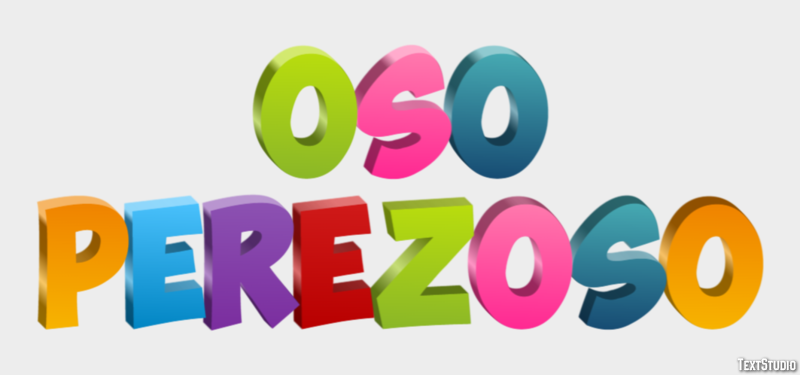 Oso perezoso Efecto de Texto