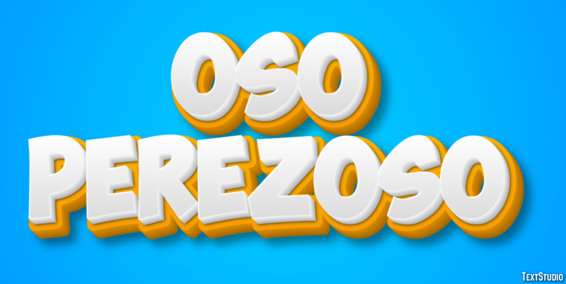 Oso perezoso Effet de Texte