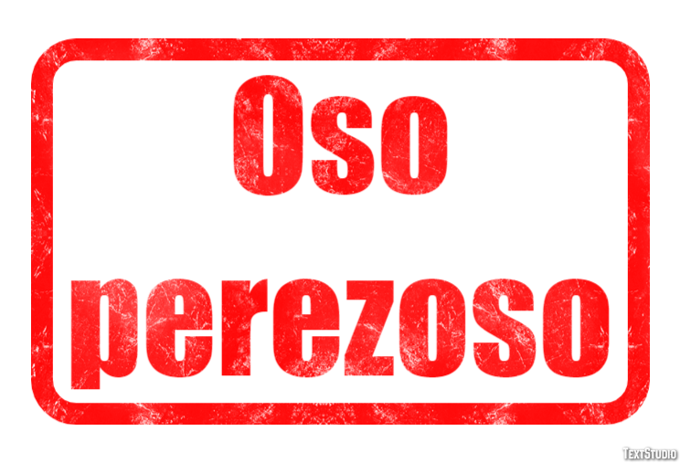 Oso perezoso Efecto de texto