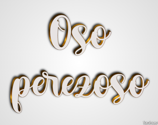 Oso perezoso Efecto de Texto