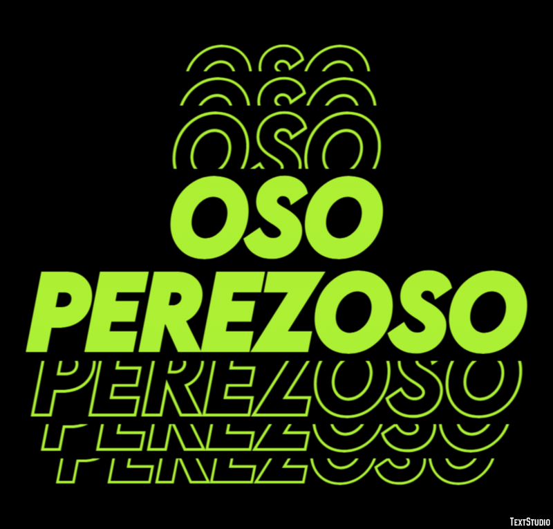 Oso perezoso Effet de Texte