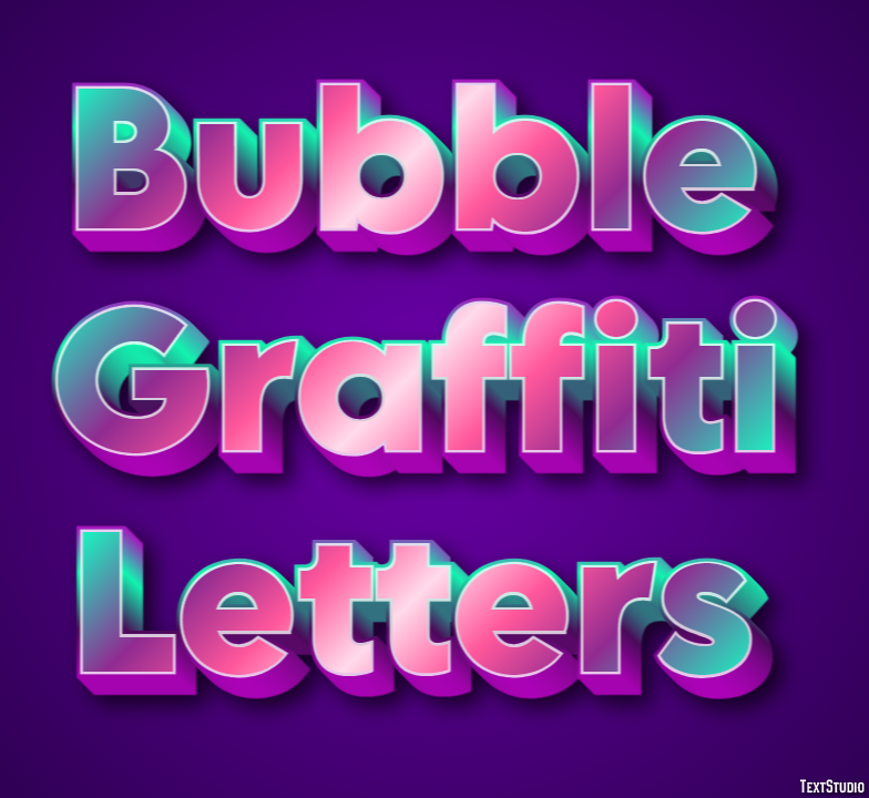 Bubble Graffiti Letters Text Effect