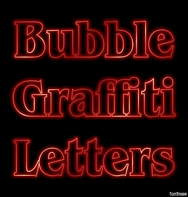 Bubble Graffiti Letters Texteffekt