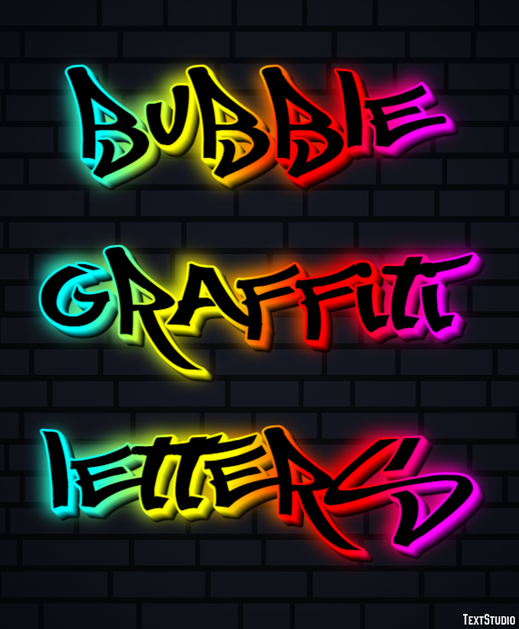 Bubble Graffiti Letters Texteffekt