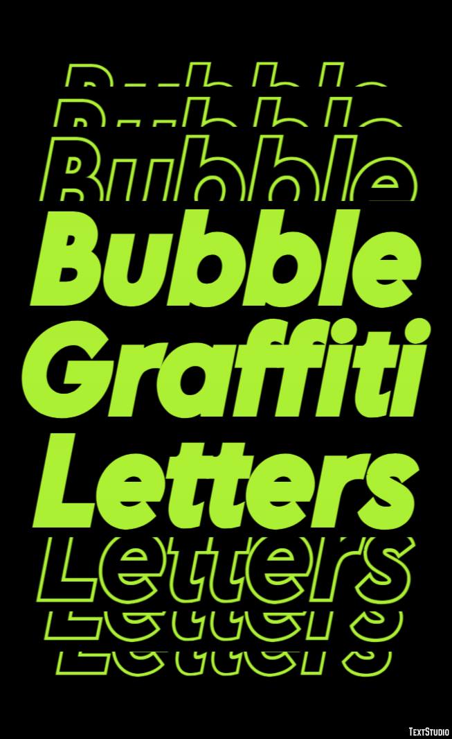 Bubble Graffiti Letters Text Effect