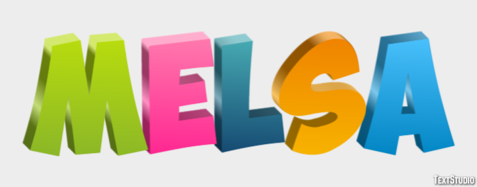 Melsa Efeito de texto