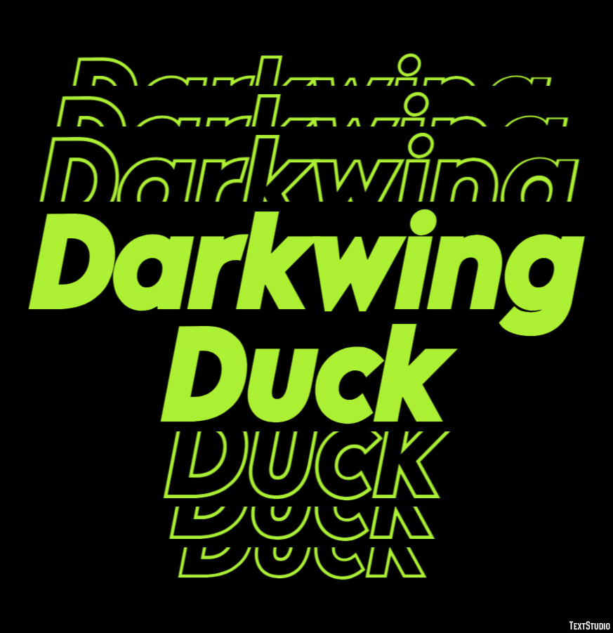 Darkwing Duck Text effect