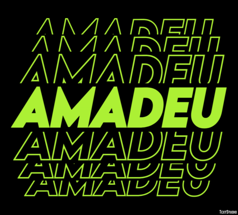 Amadeu Effetto testo