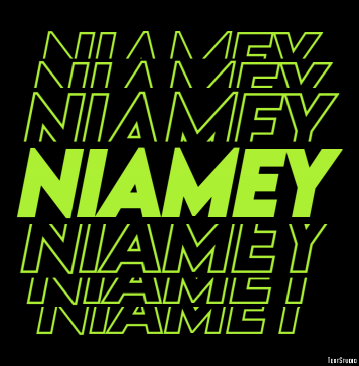 Niamey Эффект текста