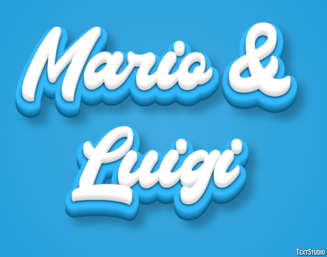 Mario & Luigi Effetto testo