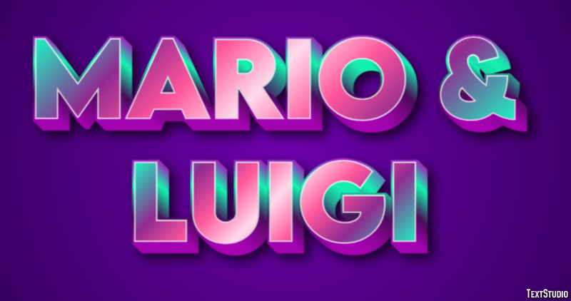 Mario & Luigi Effetto testo