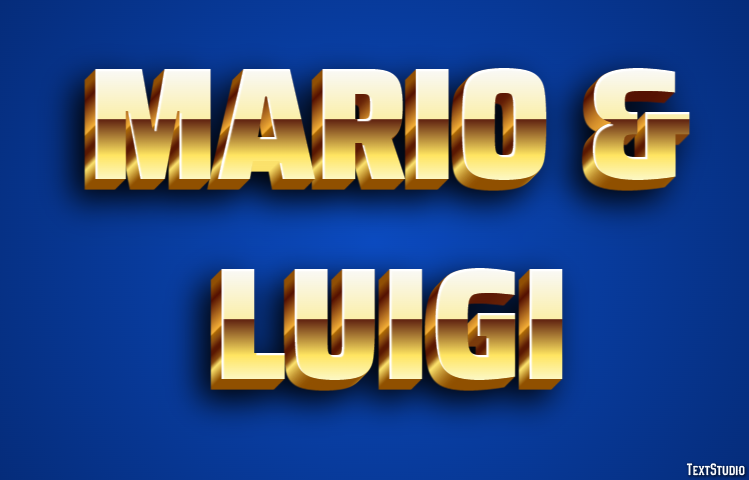 Mario & Luigi Effetto testo
