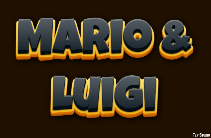 Mario & Luigi Effetto testo