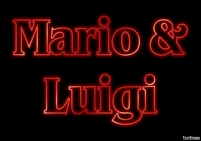 Mario & Luigi Effetto testo