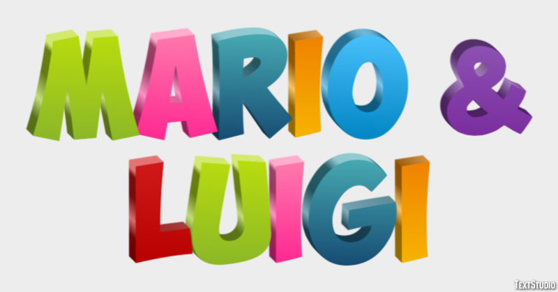Mario & Luigi Effetto testo