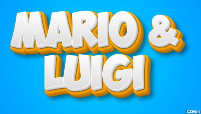 Mario & Luigi Effetto testo