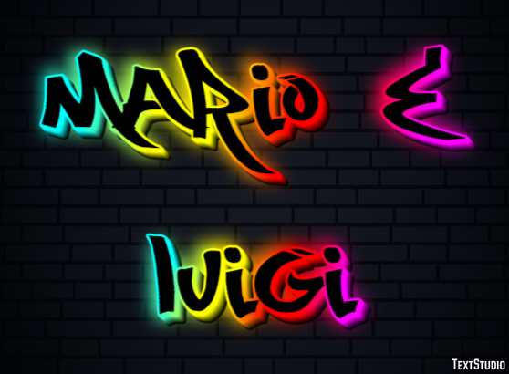 Mario & Luigi Effetto testo