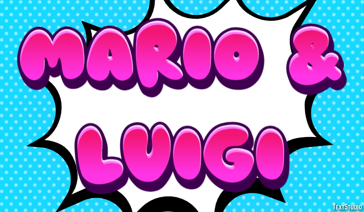 Mario & Luigi Effetto testo