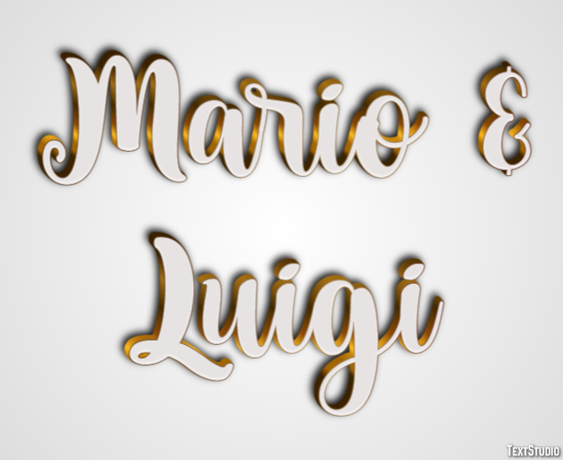 Mario & Luigi Effetto testo