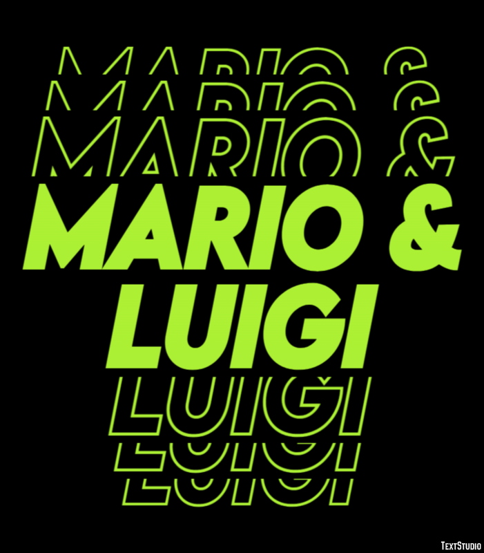 Mario & Luigi Effetto testo