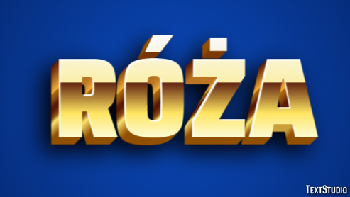 Róża Efecto de Texto