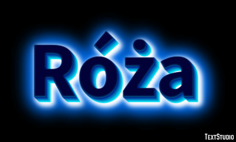 Róża Efekt tekstowy