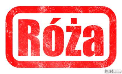 Róża Efekt tekstowy