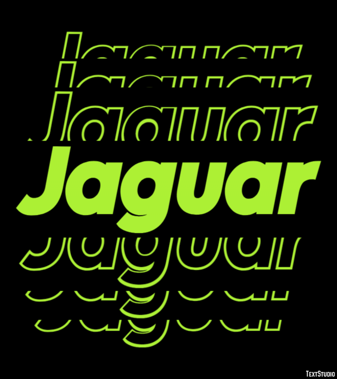 Jaguar Tekst effect