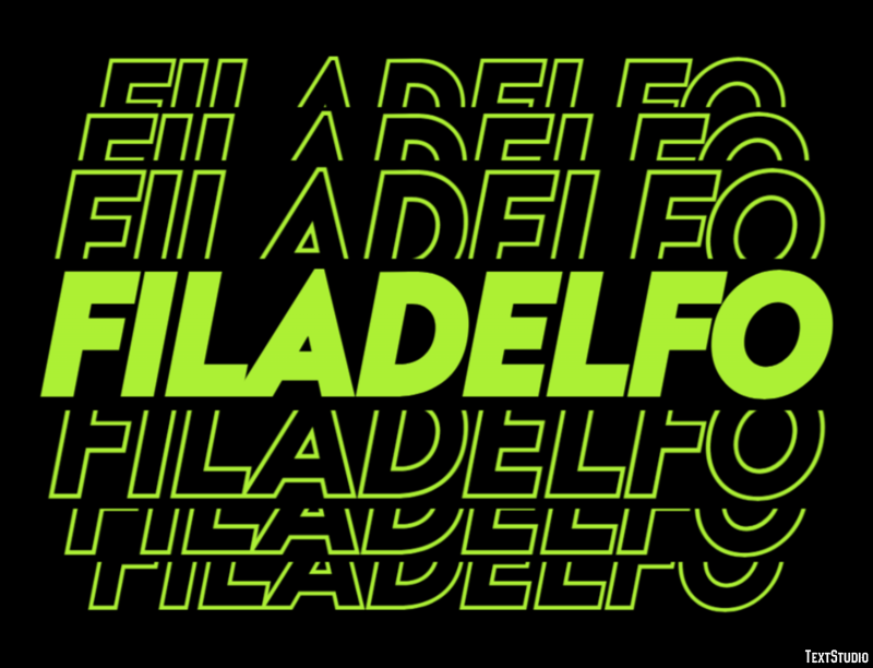 Filadelfo Effetto testo
